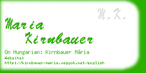 maria kirnbauer business card